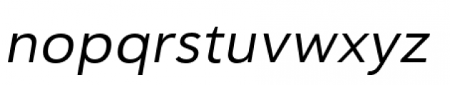 Haboro Sans Extended Regular Italic Font LOWERCASE