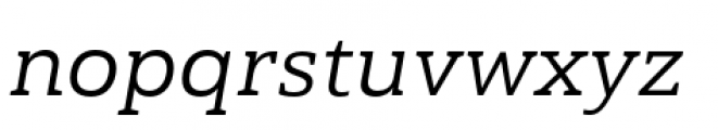 Haboro Slab Extended Regular Italic Font LOWERCASE