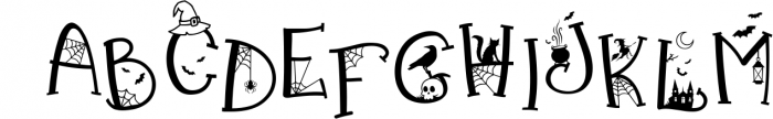 Halloween Font | Halloween Script with Bonus Extras! 2 Font UPPERCASE
