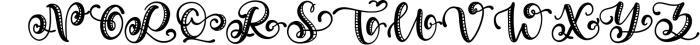 Hand Lettered Stripe Monogram Initials Font Font UPPERCASE