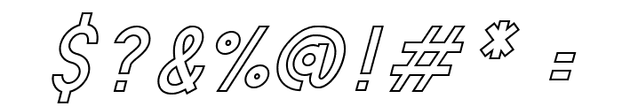 HANDA OUTLINE Italic Font OTHER CHARS