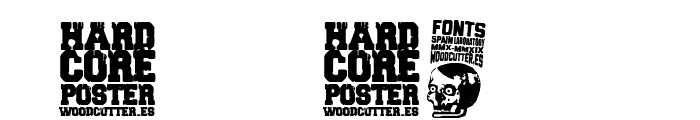 HARDCORE POSTER Font OTHER CHARS