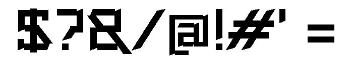 Hackout Font OTHER CHARS