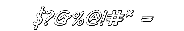 Hadriatic Shadow Italic Font OTHER CHARS