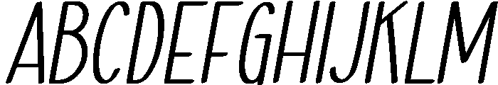 HaiesleySDemo Condensed Italic Font UPPERCASE