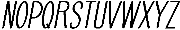 HaiesleySDemo Condensed Italic Font UPPERCASE