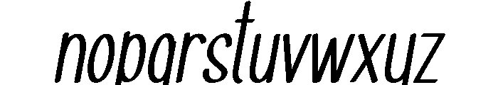 HaiesleySDemo Condensed Italic Font LOWERCASE