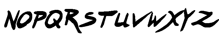 Hakturus Bold Italic Font UPPERCASE