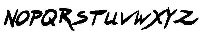 Hakturus Bold Italic Font LOWERCASE