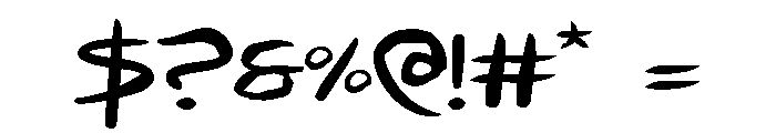 Hakturus Expanded Font OTHER CHARS