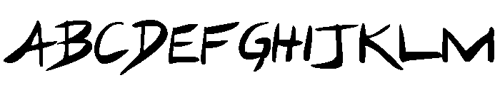 Hakturus Expanded Font UPPERCASE