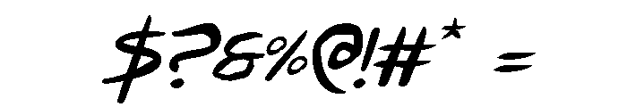 Hakturus Italic Font OTHER CHARS