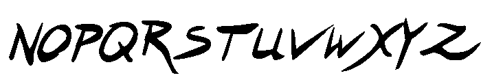 Hakturus Italic Font UPPERCASE