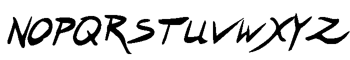 Hakturus Italic Font LOWERCASE