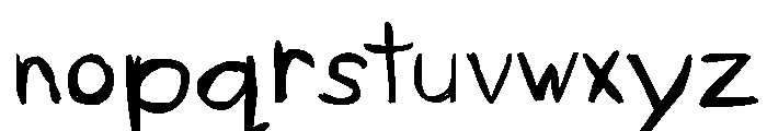 Half-A*s Font LOWERCASE