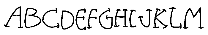 Half Curve Font UPPERCASE