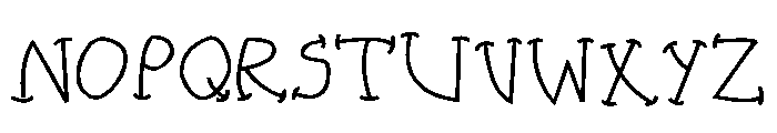 Half Curve Font UPPERCASE