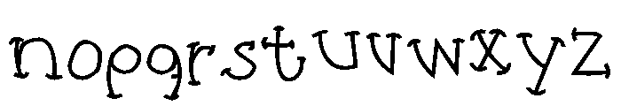 Half Curve Font LOWERCASE
