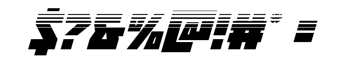 Halfshell Hero Half-Tone Italic Font OTHER CHARS
