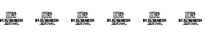 Halvarson PERSONAL USE PERSONAL USE ONLY Font OTHER CHARS