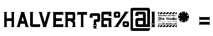 Halvert Personal Use Only Reg Font OTHER CHARS