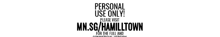 Hamilltown PERSONAL USE Italic Font OTHER CHARS