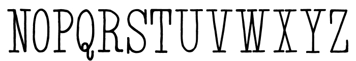 Hand TypeWriter Font UPPERCASE