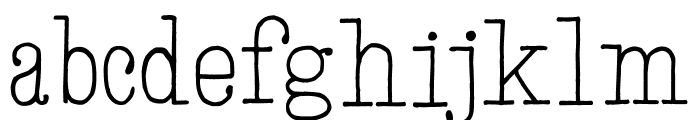 Hand TypeWriter Font LOWERCASE