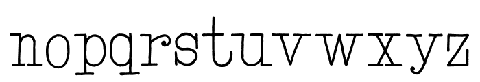 Hand TypeWriter Font LOWERCASE