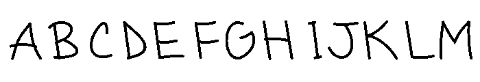 Handergus Font UPPERCASE