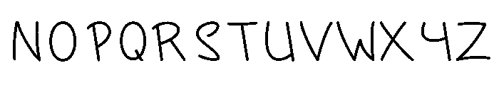 Handergus Font UPPERCASE