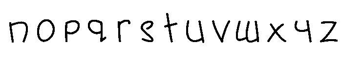 Handergus Font LOWERCASE