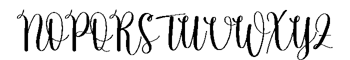 Handlettering Font UPPERCASE