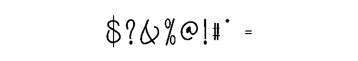 Handmade Product Font OTHER CHARS