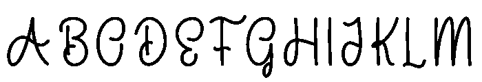 Handmode Font UPPERCASE