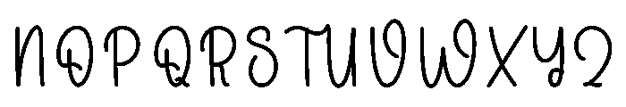 Handmode Font UPPERCASE