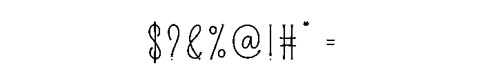 Handraw Font OTHER CHARS
