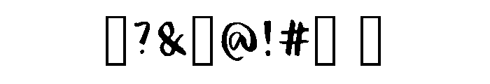 Hands On Regular Font OTHER CHARS