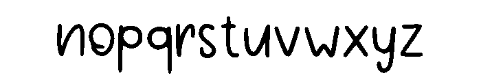 Handwriting Nia Gichi Regular Font LOWERCASE