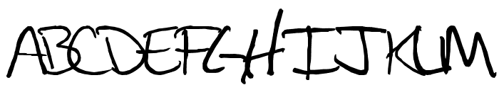 Handwriting Prestons Fast Font UPPERCASE