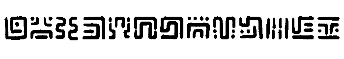 Handwritten Sheikah Runes Font UPPERCASE