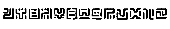 Handwritten Sheikah Runes Font UPPERCASE