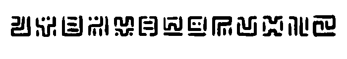 Handwritten Sheikah Runes Font LOWERCASE