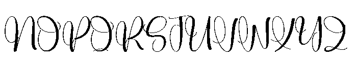 Handwritten1 Font UPPERCASE