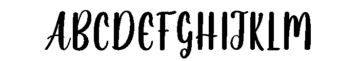 Handwritting Font UPPERCASE