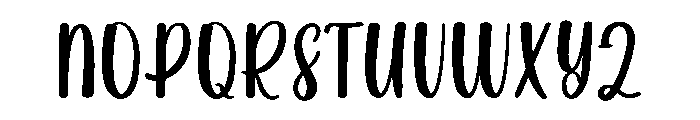Handwritting Font UPPERCASE