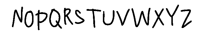 Handwrtsc Regular Font UPPERCASE