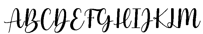 Hanging Font UPPERCASE
