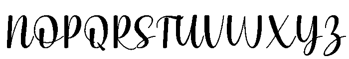 Hanging Font UPPERCASE