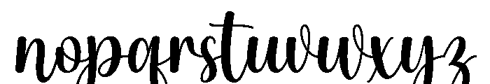 Hanging Font LOWERCASE
